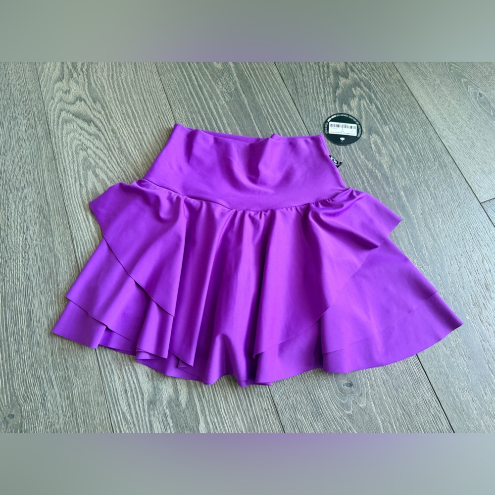 Exotica ExoticAthletica Performance High Waisted Ruffle Skort in Purple